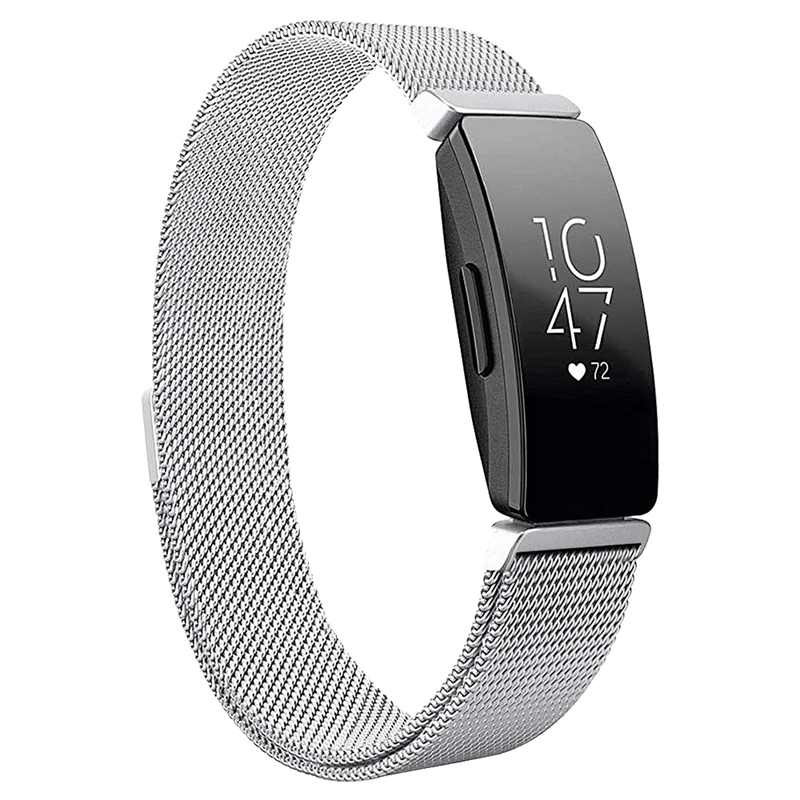 Подходит для Fitbit Inspire Bands и Hr ремни женщин мужчин серебряные маленькие|Ремешки
