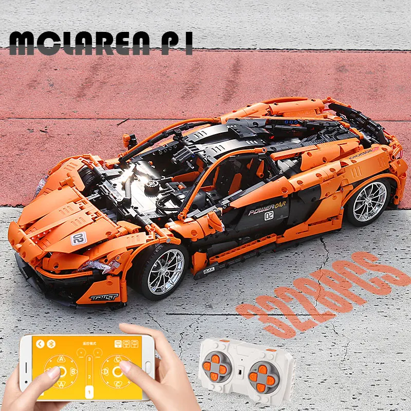 20087 приложение RC автомобиля совместимый с Iphone MOC 16915 мотор Функция McLarens P1