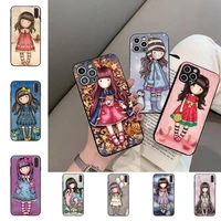 cute girl kid art illustration phone case for iphone 11 8 7 6 6s plus x xs max 5 5s se 2020 xr 11 pro diy capa
