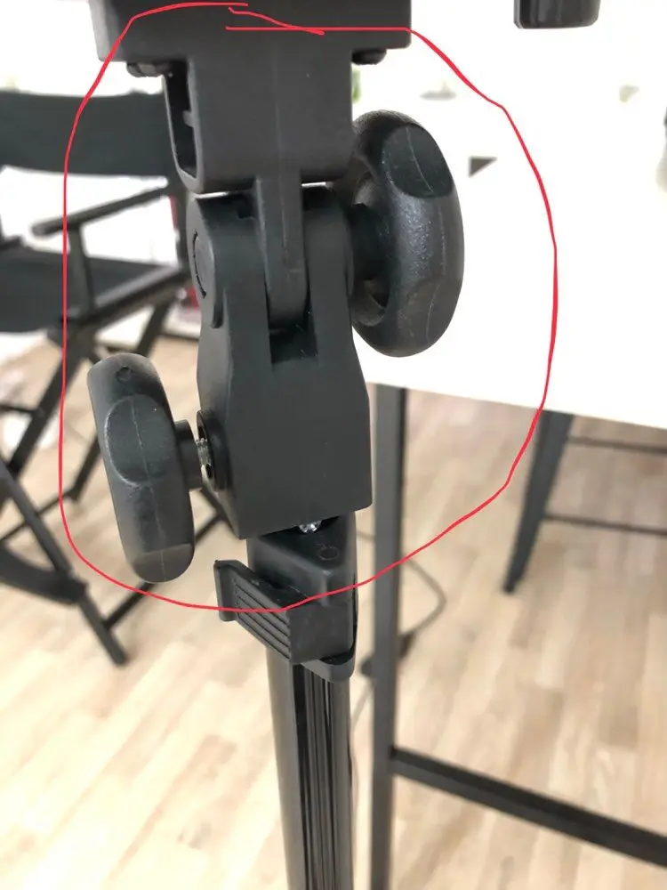 

fosoto Ring Light base accessory For RL-18 LED Lamp Fix The Light On The Tripod