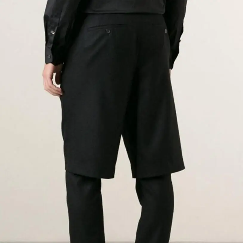 

The United Europe States Spring And Autumn Large Size Casual Black Fake Two-piece Low Crotch Small Feet Men Trousers / 27-40