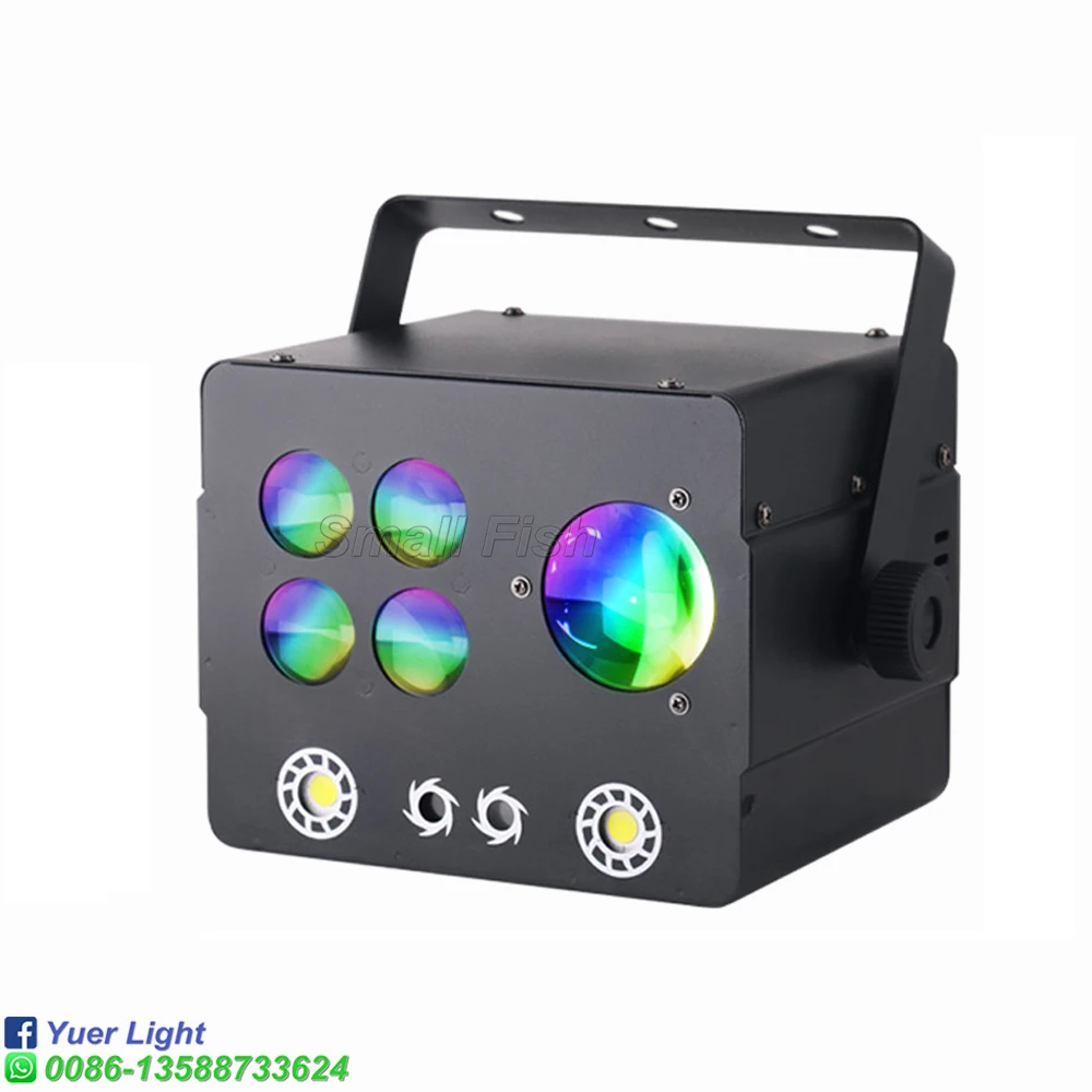 Новейший 60 Вт светодиодный Многофункциональный 4 в 1 лазерный светильник DMX512