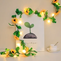 rose fairy lights string lights for bedroom garland sunflower wedding decoration atmosphere lamp sunflower garden light