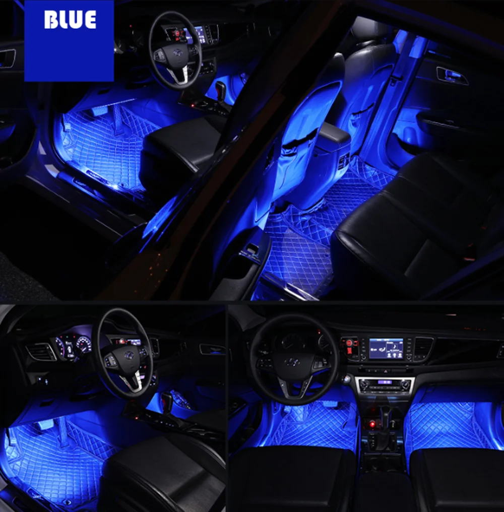 Автомобильные RGB светодиодный декоративные атмосферные лампы светильник для