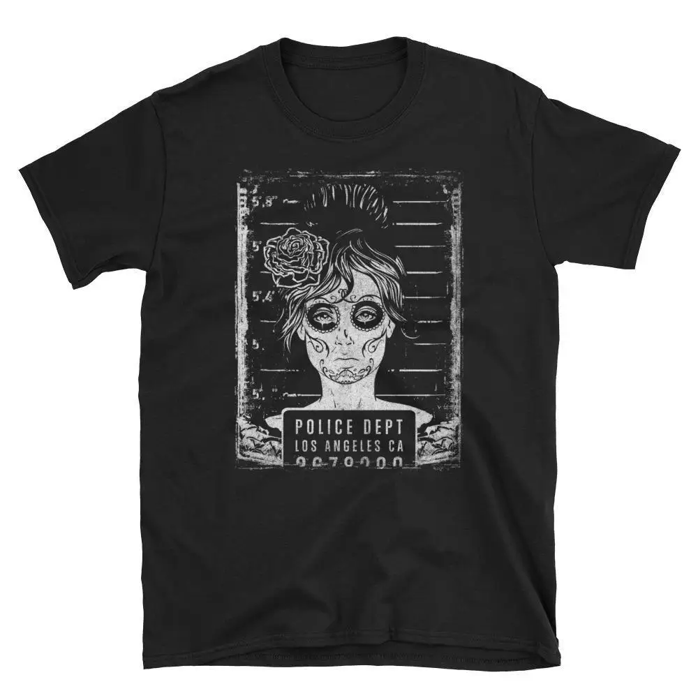2019 Новая мужская футболка с надписью s Busted Day of The Dead Mugshot Inspired мужские футболки| |