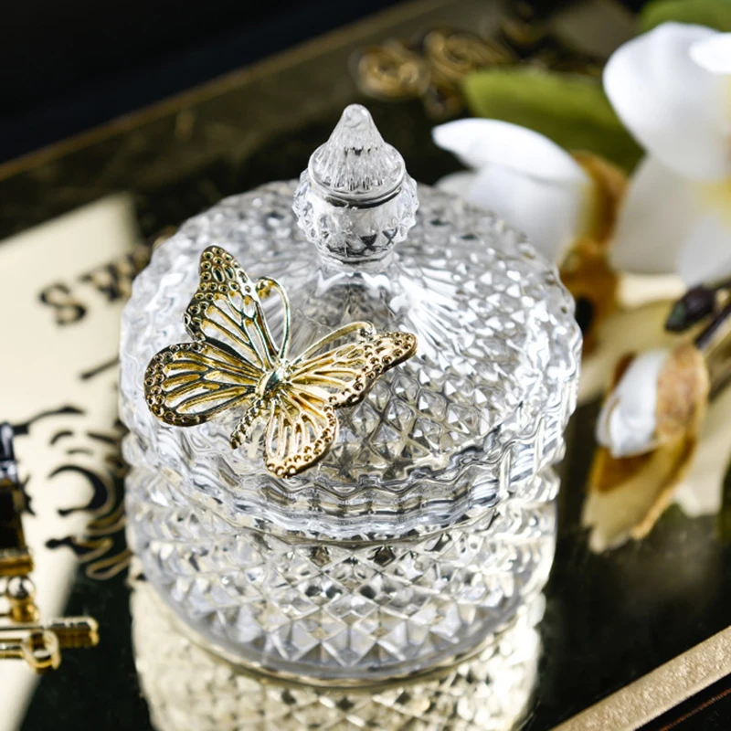 

Glass Candy Jar Grocery Storage Tank Creatives Home Storage Decoration for Living Room Shop Storage Box PLDI889