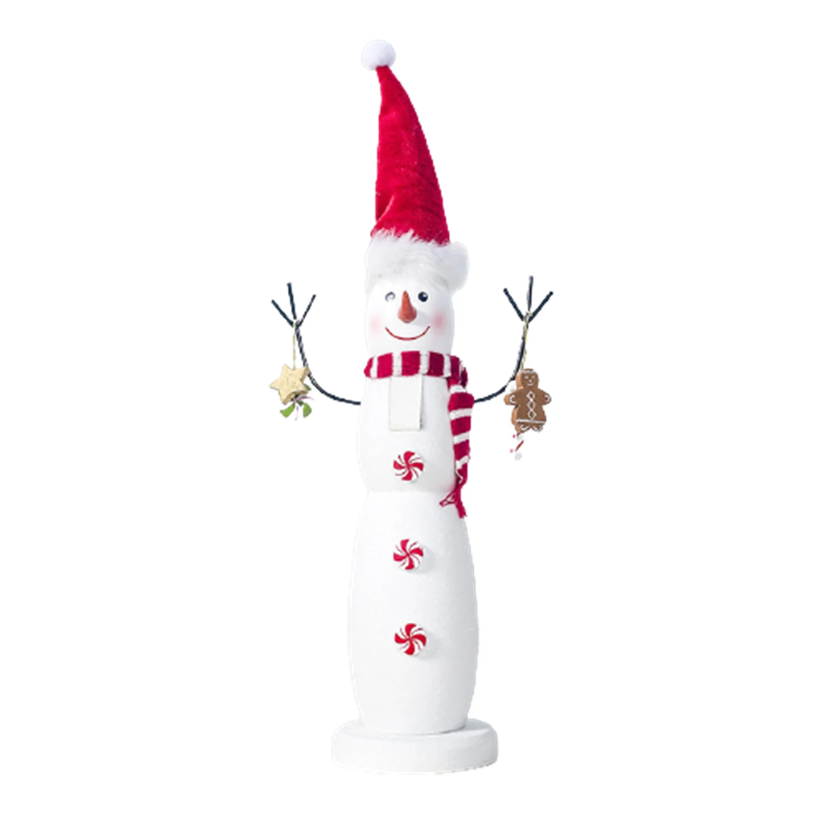 

Lovely Christmas Ornament Wooden Hand-Painted Doll Creative Xmas Desktop Decoration for Home Living Room Bedroom Decor LBS