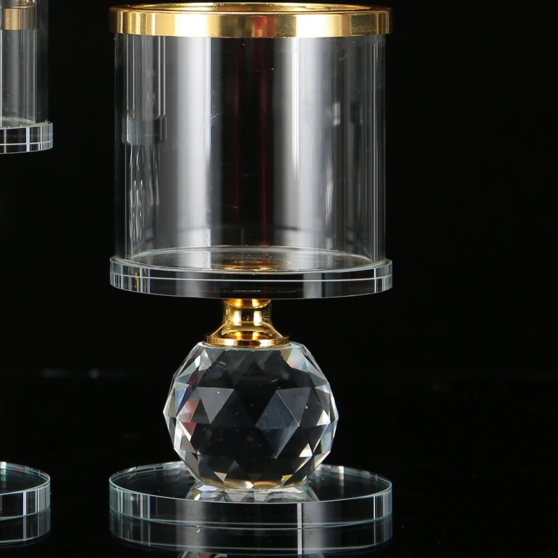 

Europe Style Crystal Candlestick Holder For Coffee Dining Table Wedding Christmas Halloween Home Decoration Accessories