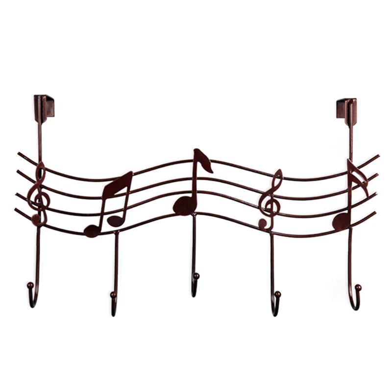 

Simple Design Decorative Household Wavy Musical Notes Wall Coat Hooks Clothes Door Hanger Elegant Finish