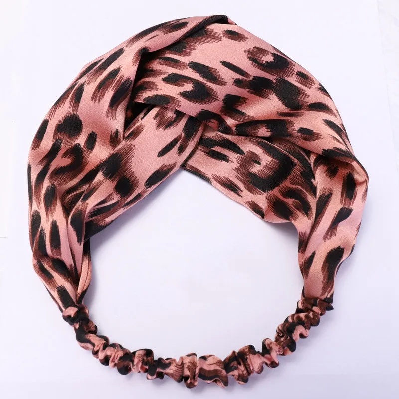 Женская эластичная повязка на голову с леопардовым принтом| |