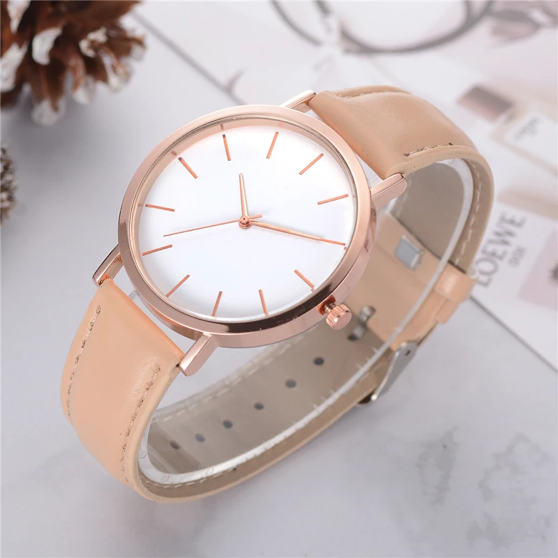 Лидер продаж 2020 женские часы модные повседневные Простые Женские кварцевые с