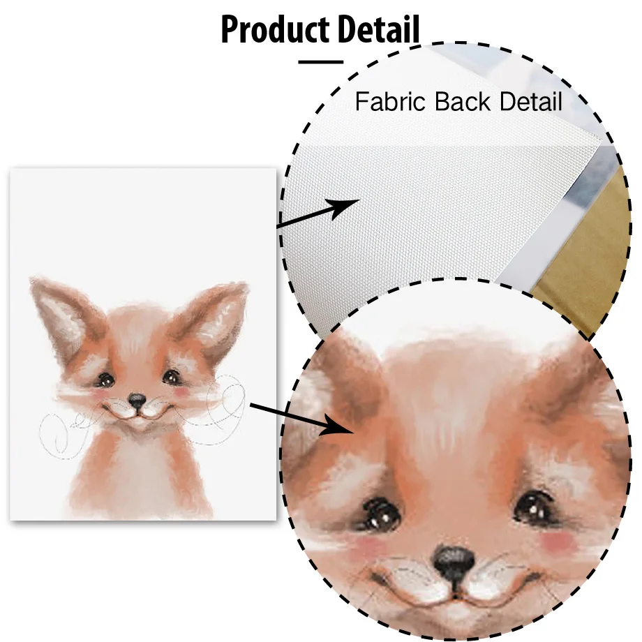 Акварельные лисы кролик Ежик Сика олень скандинавские плакаты и принты
