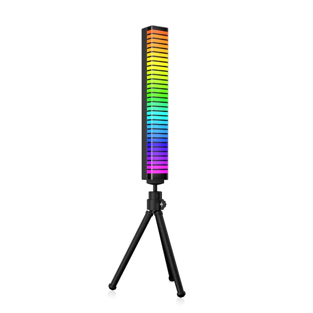 

3D дисплей пикап Ритм Светильник управление через приложение RGB светодиодный атмосферный Ночник музыка окружающая панель Звуковое управлен...