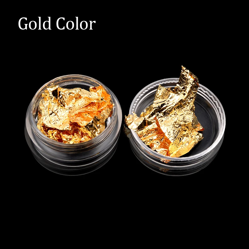 2 шт. наклейка из фольги для дизайна ногтей Золотая/серебристая алюминиевая