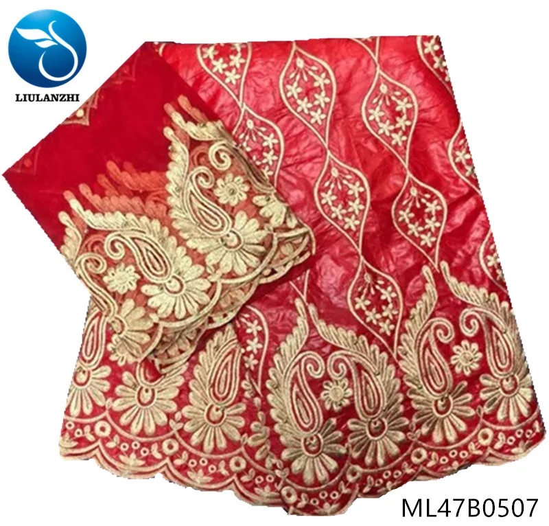 

LIULANZHI purple bazin riche getzner 5yards cotton fabric 2019 style hot sales with 2yards mesh lace fabric for dress ML47B05