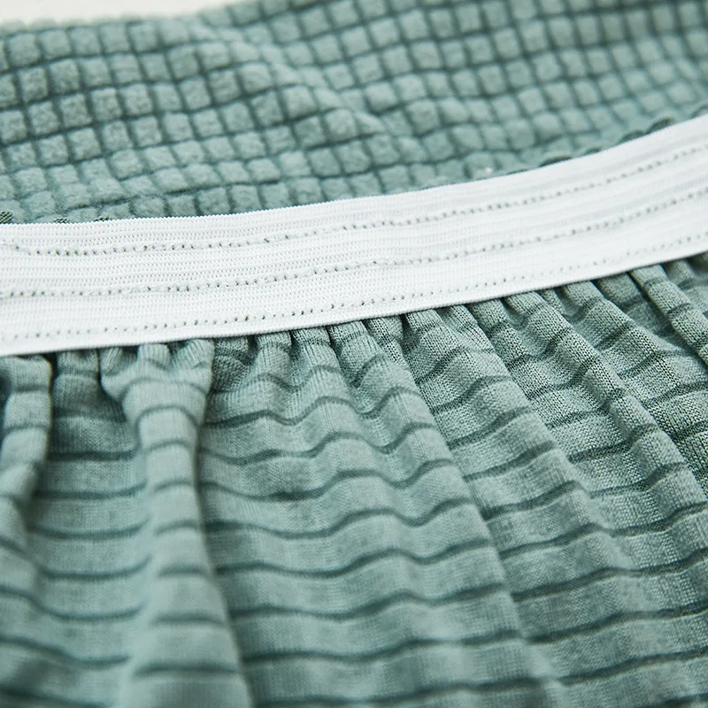 

Sofa Cushion Cover Plaid Polyester Slipcover For Living Room Funiture Protector Seat Cushion Elastic Solid Color For1/2/3/4 Seat