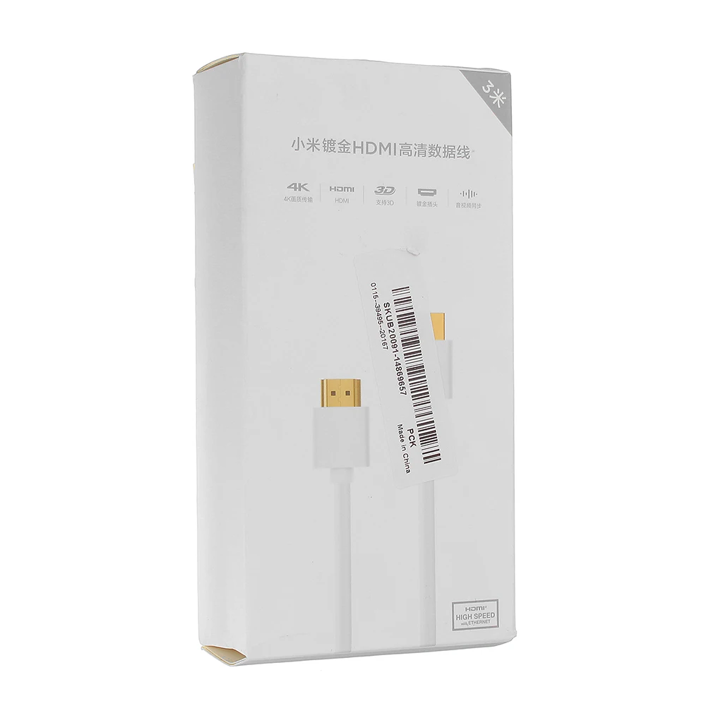 Xiaomi HDMI кабель HDMI к HDMI 3 M/1,5 M 4K HD кабель Поддержка 3D 24K позолоченный штекер 18 Гбит/с для Xiaomi tv ТВ-проектор коробка