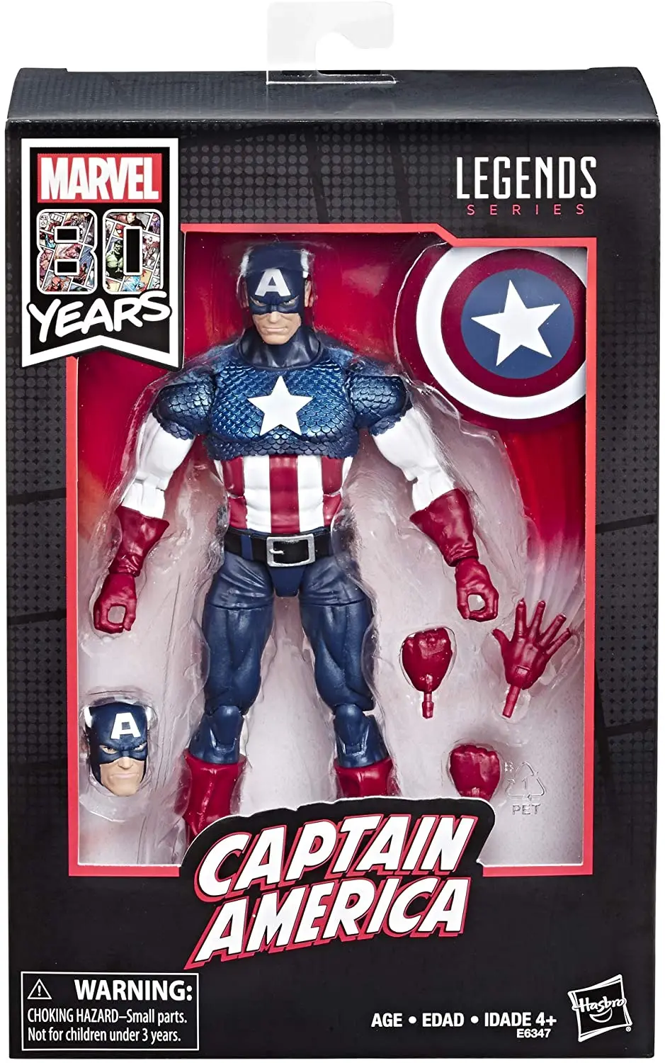 

Hasbro Marvel Legends Comics 80th Anniversary Legends Series 6 Inch Scale Vintage Captain America Collectible Action Figure Toys