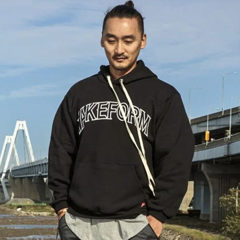 

The New Trend Of Muscle Fitness Winter Plus Velvet Outdoor Sports Leisure Loose Comfortable Hooded Men