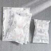 2pcs printed zipper bag outdoor travel towel cosmetics toiletries waterproof storage pocket translucent plastic dust pouch