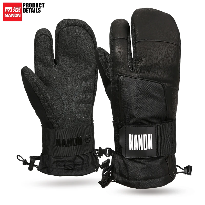NANDN лыжные перчатки водонепроницаемые и сохраняют тепло кевлар износостойкий
