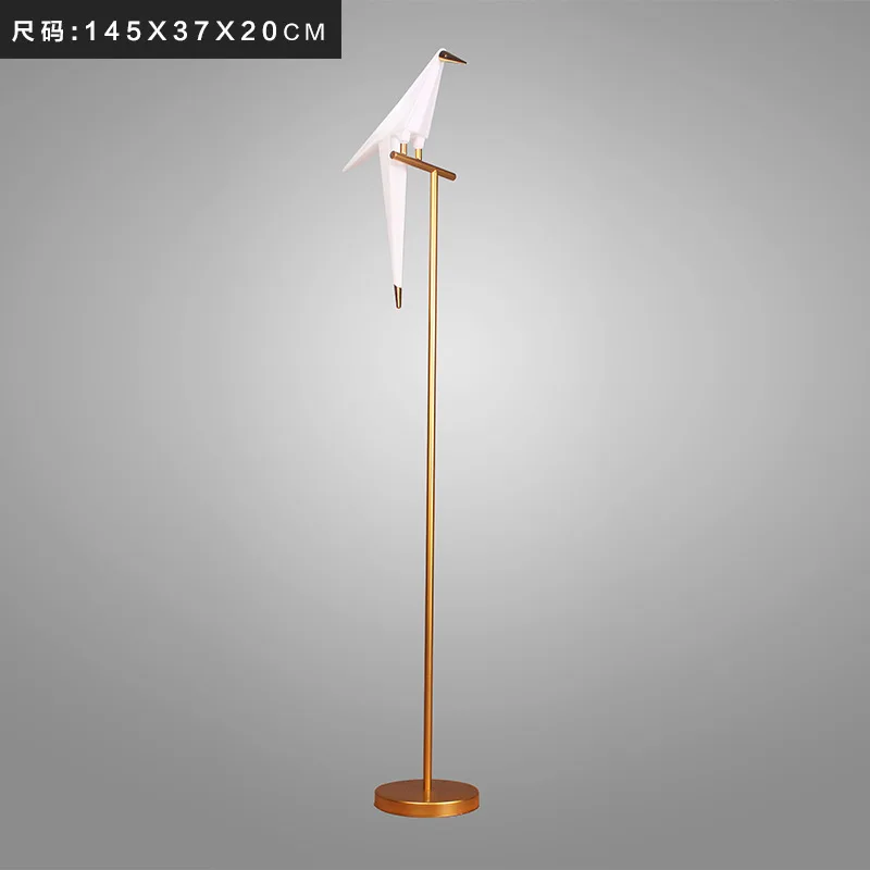 Современный светодиодный напольный светильник с золотой и белой птицей