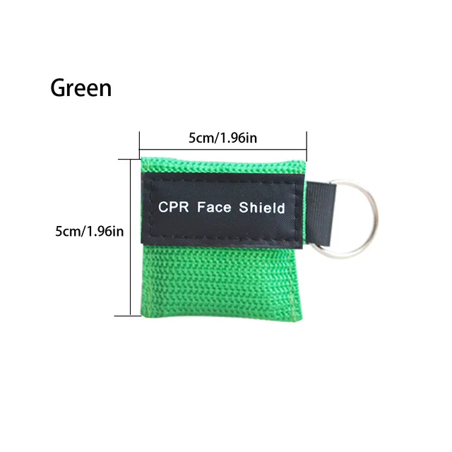 green 1 шт. Новинка реаниматор CPR маска с брелком аварийно-спасательная маска для лица маска для первой помощи дыхательная маска для инструментов для ухода за здоровьем 8 цветов - Цвет: green