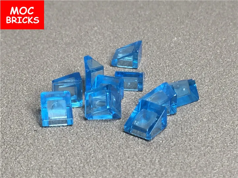 100 шт./лот прозрачные голубые склоновые блоки 1x1 новинка подходит для обучающих