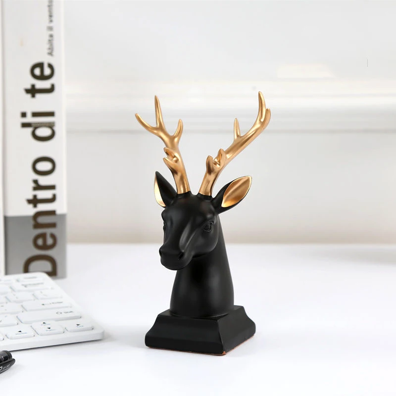 Маленький олень голова статуи животных Статуэтка АБСТРАКЦИЯ геометрический