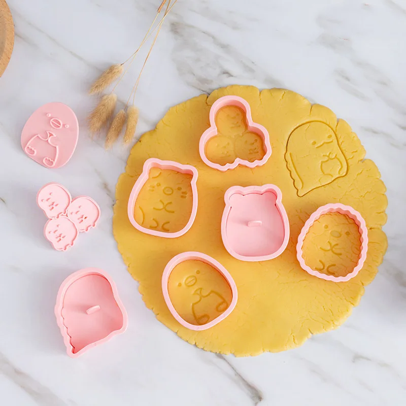 6 шт. набор угловых био-насадок для печенья 3d мультяшная форма пластиковые