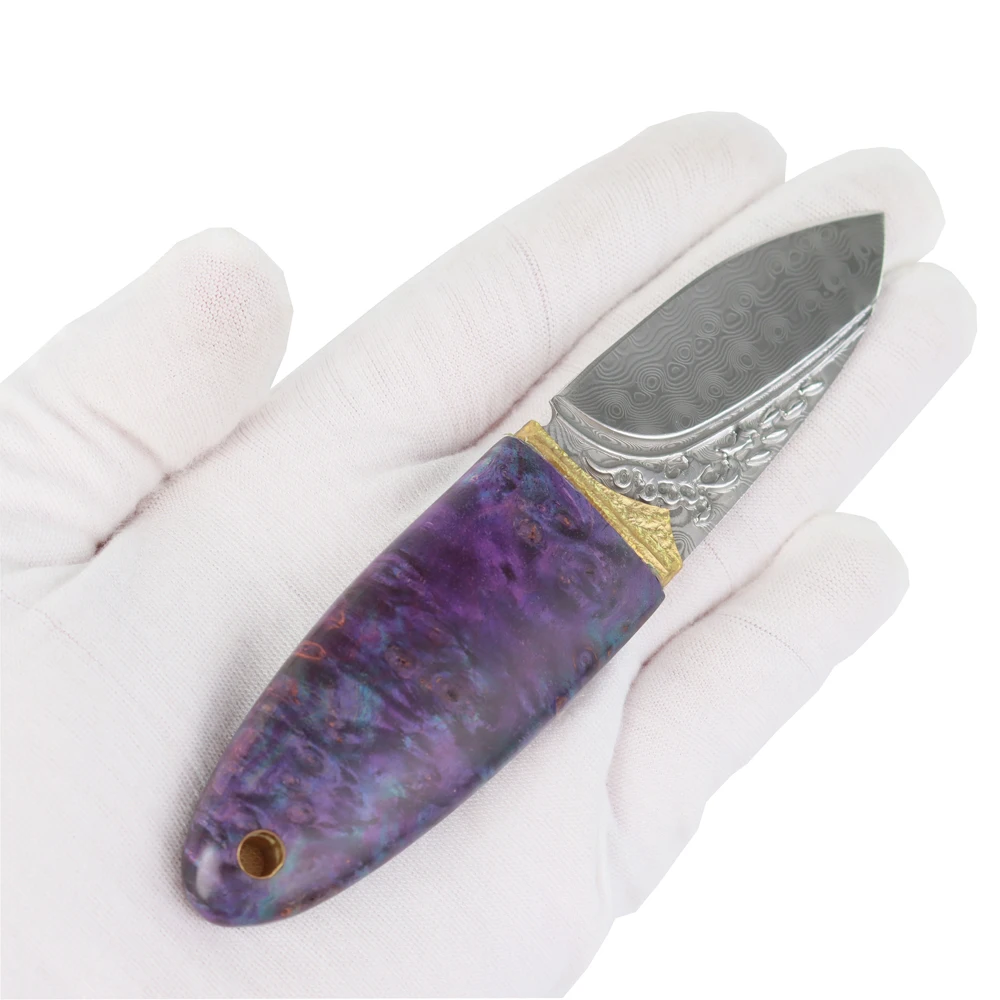 MASALONG импортные Дамасские оливковые фиксированные лезвия прямой нож Открытый