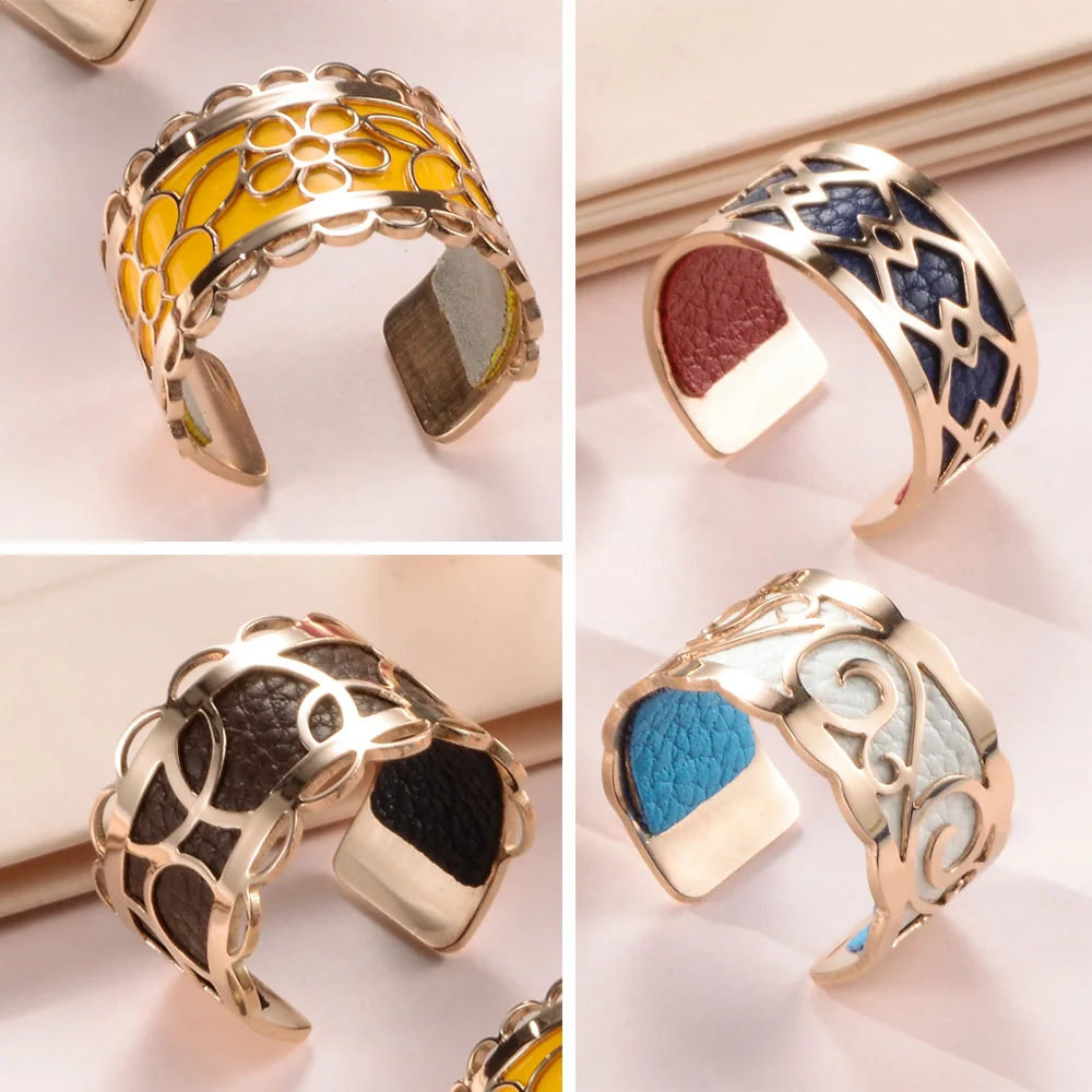 Новинка кольцо на палец из нержавеющей стали женское Стильное розового золота