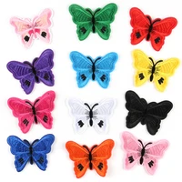 12 pcs of butterflies series for clothes iron on embroidered patches for hat jeans sticker sew on diy patch applique badge