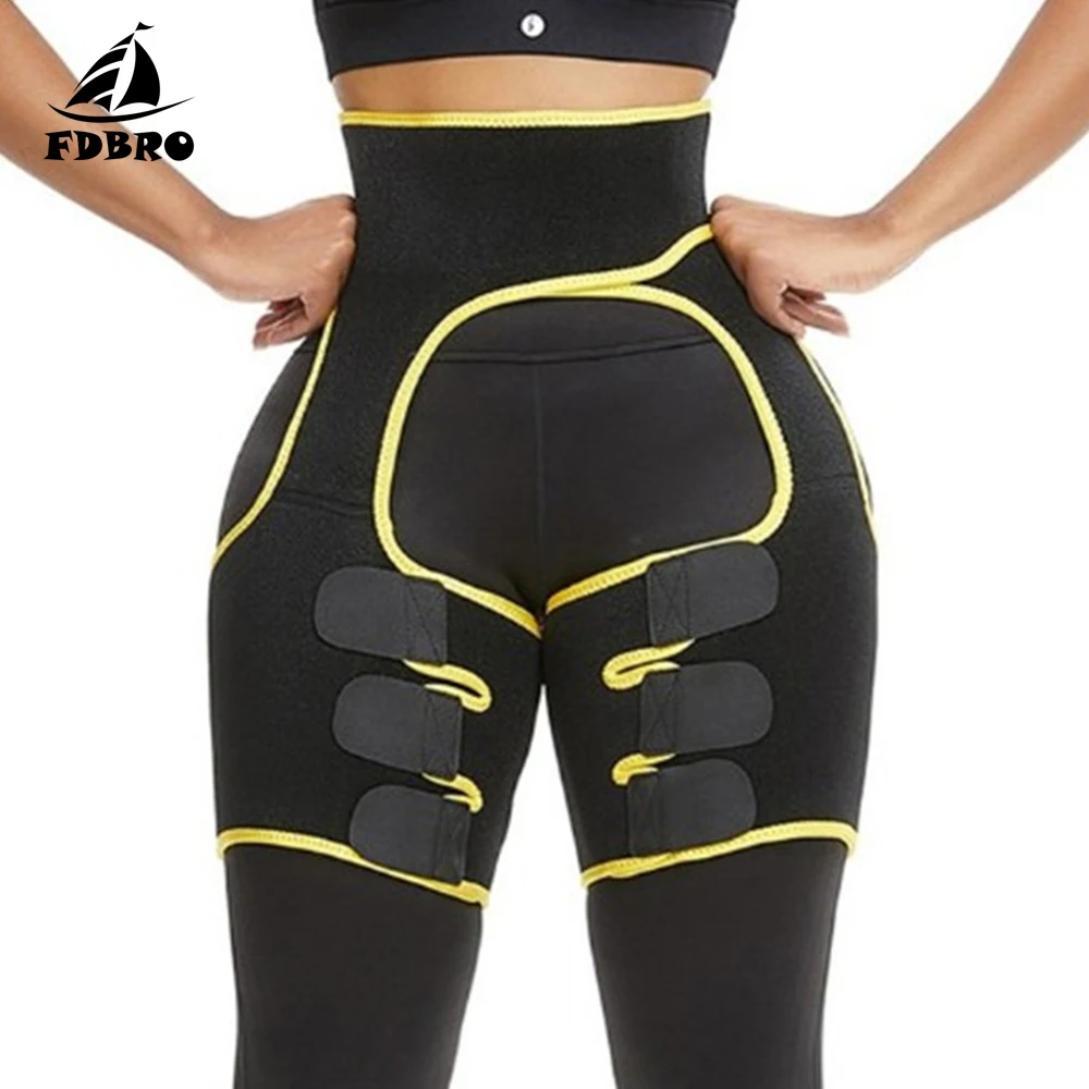 FDBRO пояс для ног прикрепляющий триммер бедер пота потеря веса неопреновый ремень