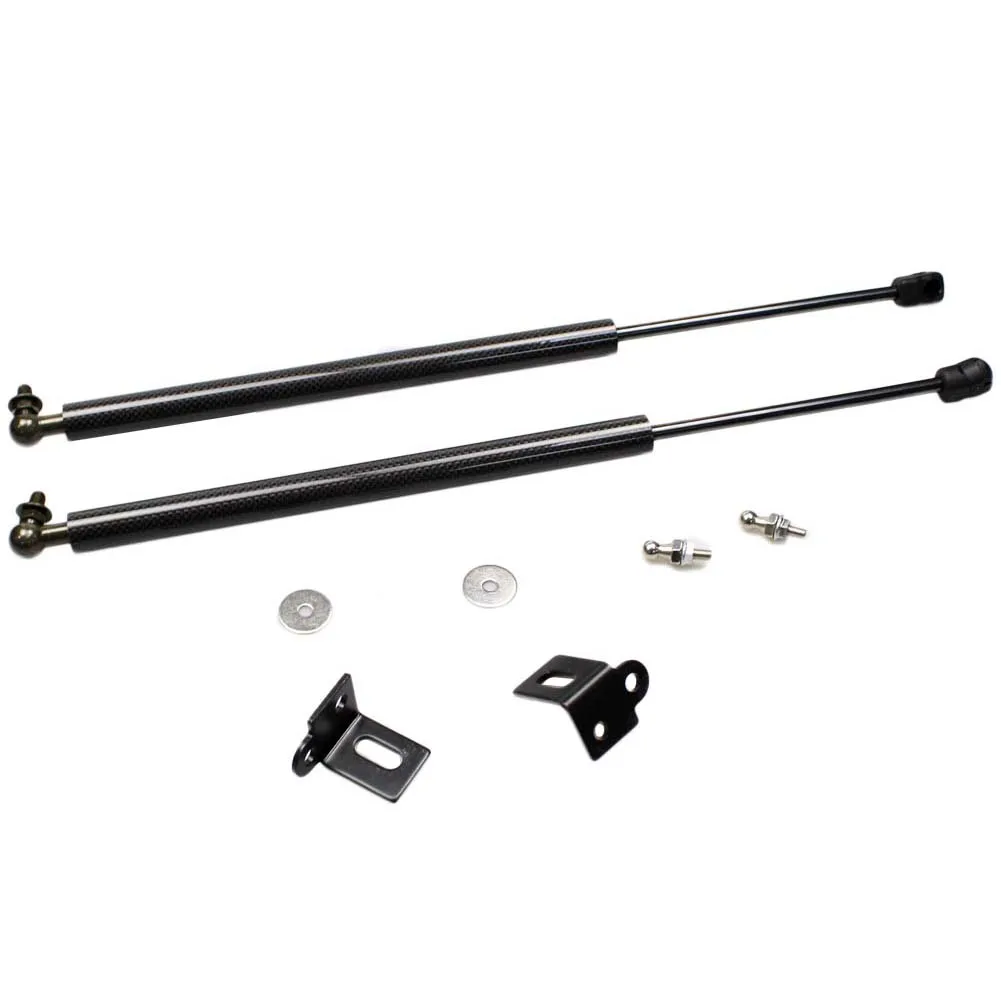 black carbon fiber 2x передний капот газовые Распорки амортизатор для NISSAN TIIDA 2011- Latio Versa для Dodge Trazo(C11) подъемник поддерживает амортизатор - Цвет: black carbon fiber