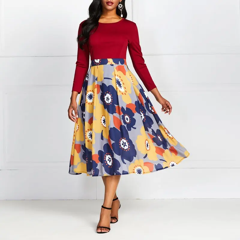 Винтажные красные африканские платья для женщин элегантные сексуальные женские