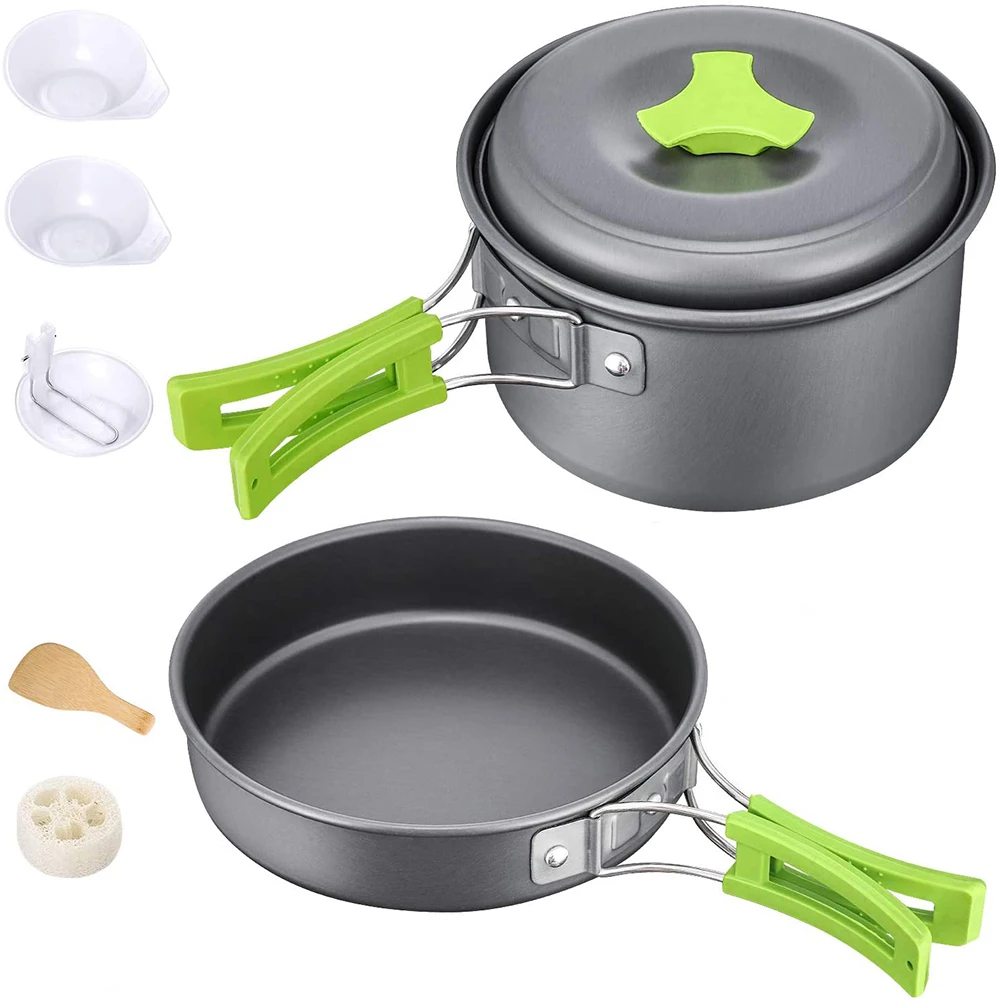 

Портативная посуда для кемпинга, кухонная посуда, столовая посуда для походов, горшок для кемпинга, путешествий, пешего туризма, столовые пр...