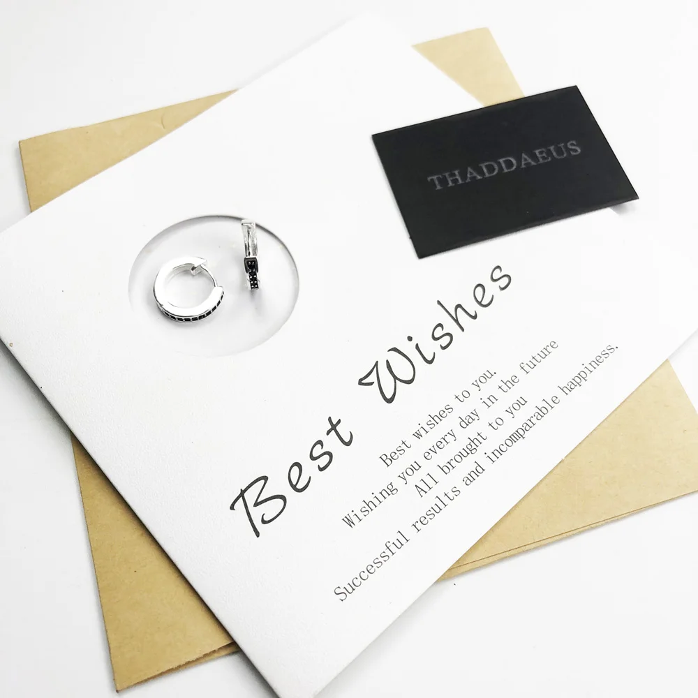 Черные креольские серьги кольца на петлях подарок 2018 из серебра 925 пробы модные