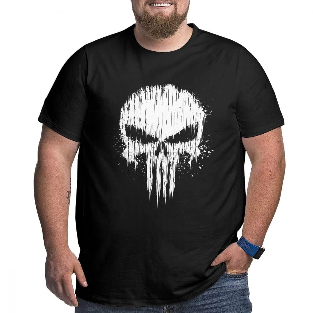 Para Bellum Каратель Мужская футболка большой рост хлопковые топы винтажного размера