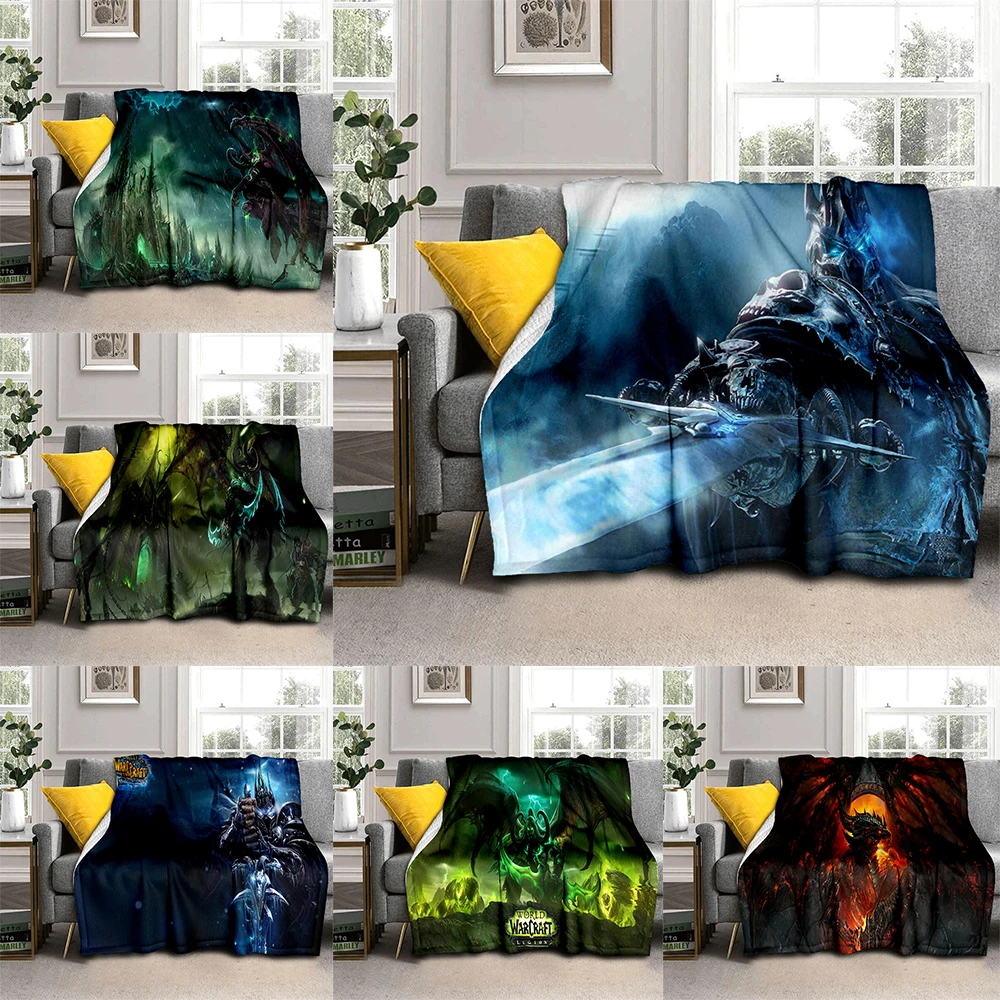 

Одеяло World of Warcraft, фланелевое одеяло, мягкое Флисовое одеяло Иллидан Лич Кинг, s диван, диван, покрывало, одеяло, ТВ-одеяло