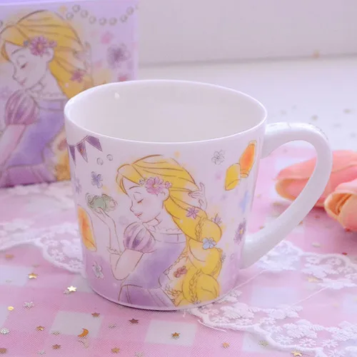 rapunzel with box Маленькая Русалочка Ариэль, Рапунцель, принцесса, чип N' ALE, чипманк, керамическая кружка, кофейная кружка, чашка, подарок на день рождения с коробкой - Цвет: rapunzel with box