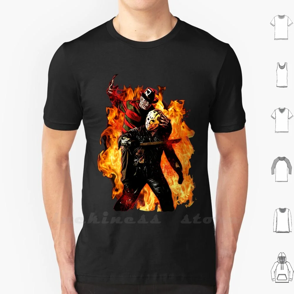 Футболка Freddy Vs. Jason для мужчин и женщин хлопковая рубашка подростков Фредди