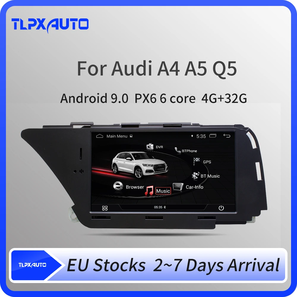 Автомобильный мультимедийный DVD плеер Android 9 0 6 ядер для AUDI A4 S4 A5 Q5 (2008 2009 2010 2011 2012 2013