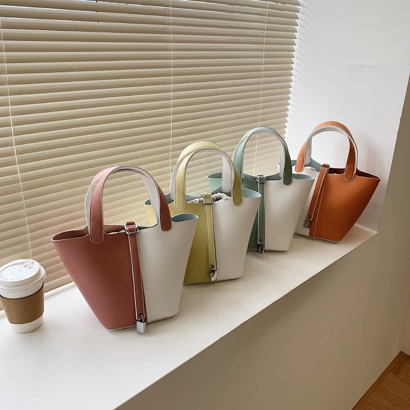 

Pu Leather 4 Colour Bag For Women 2021 Fashion Large Capcity Top Handle Handbag Designer Messenger Lady Shoulder Bags