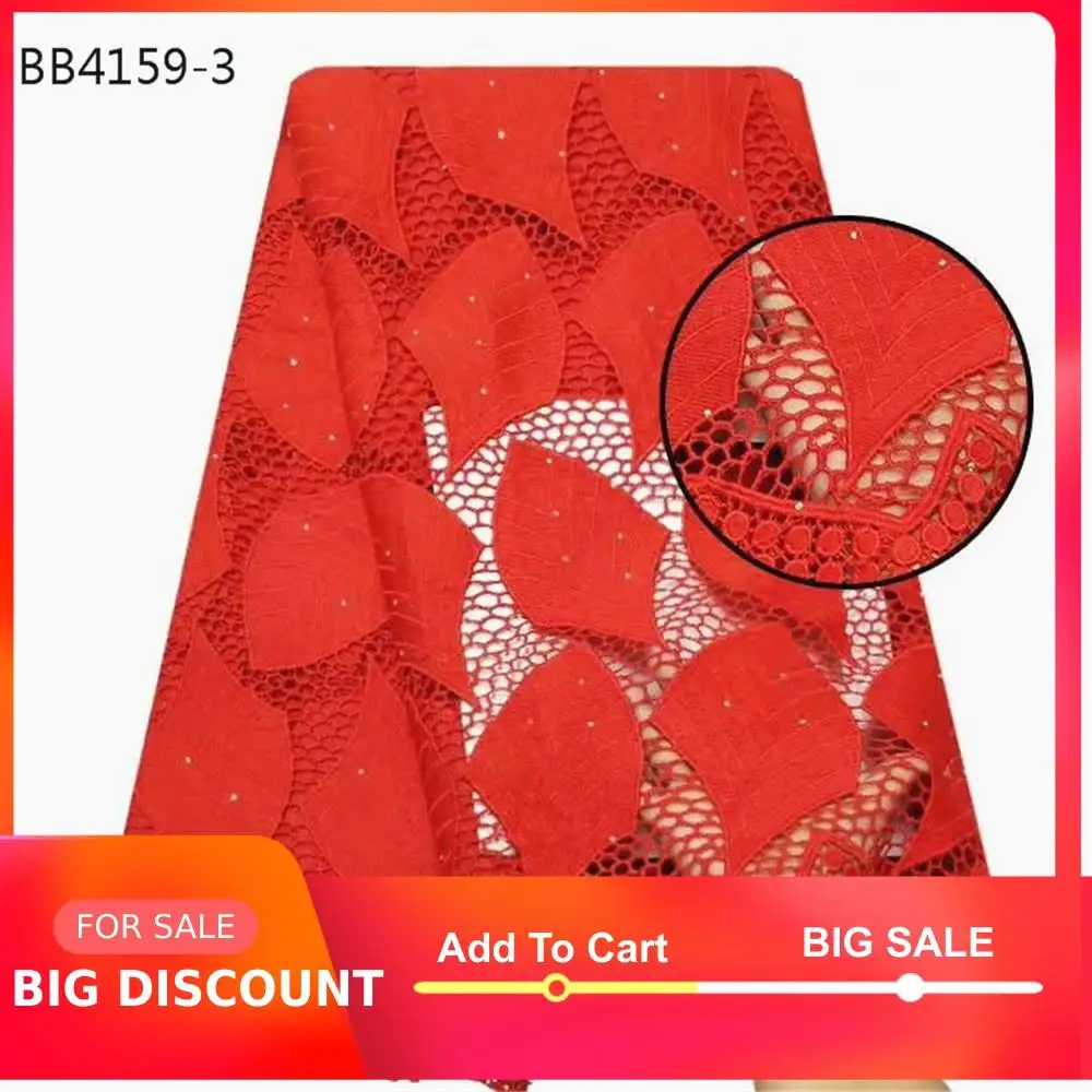 Новейший сетчатый материал и вышитая красная гипюровая кружевная ткань