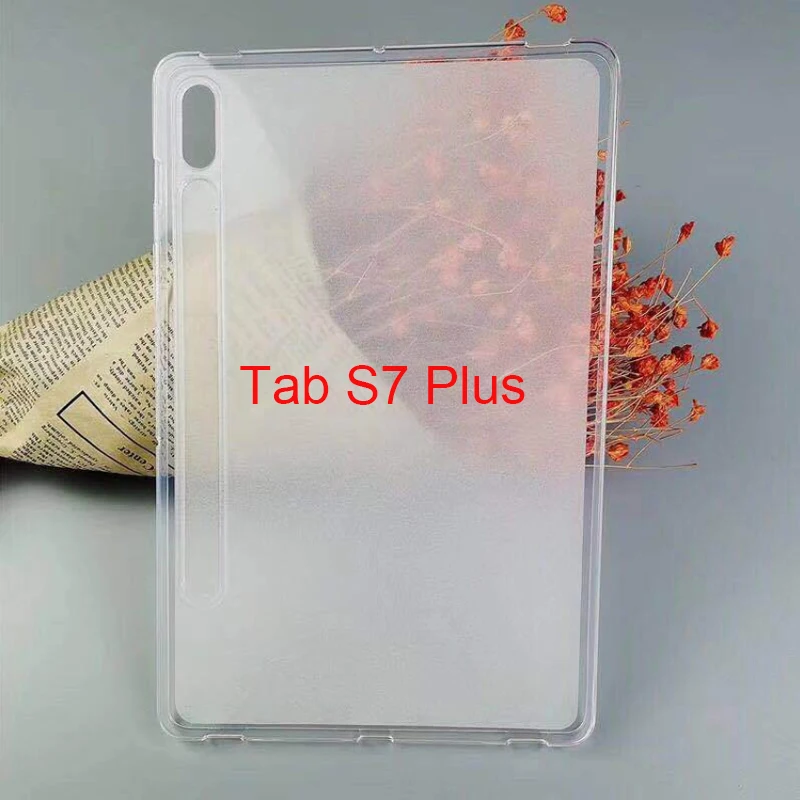 Чехол для Samsung Galaxy Tab S7 Plus SM T970 T975 12 4 дюйма мягкий защитный чехол из ТПУ