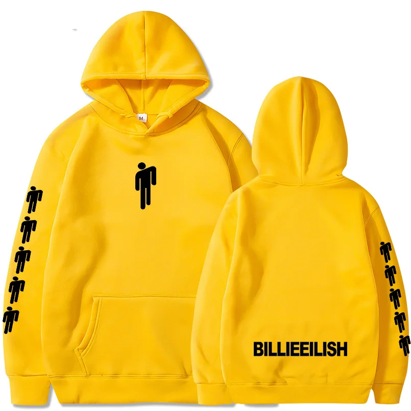 Billie Eilish модные толстовки с принтом для мужчин/женщин капюшоном и длинным рукавом