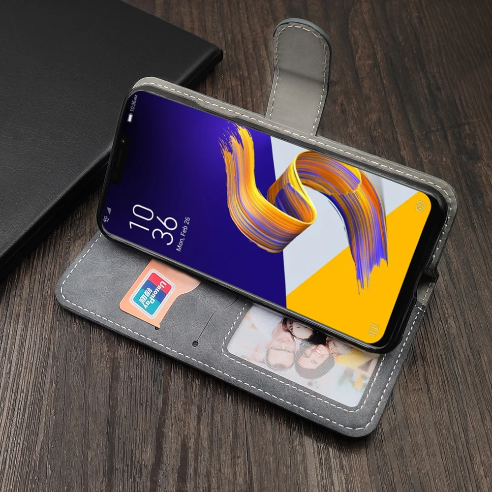 Винтажный кожаный чехол-книжка для ASUS ZenFone 5 ZE620KL 5Z ZS620KL, роскошный чехол-кошелек из ТПУ для ASUS ZS620KL, чехол для телефона