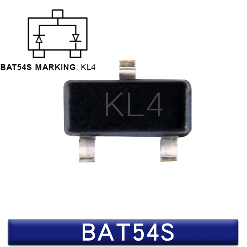 100 шт./лот Новый BAT54C KL3 BAT54S KL4 BAT54 KL1 BAT54A KL2 Schottky diode SOT23 | Электронные компоненты и
