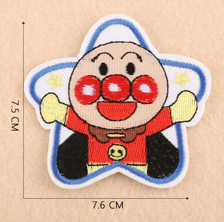9 шт./компл. новый стиль японского аниме Anpanman железные нашивки Baikinman вышитая